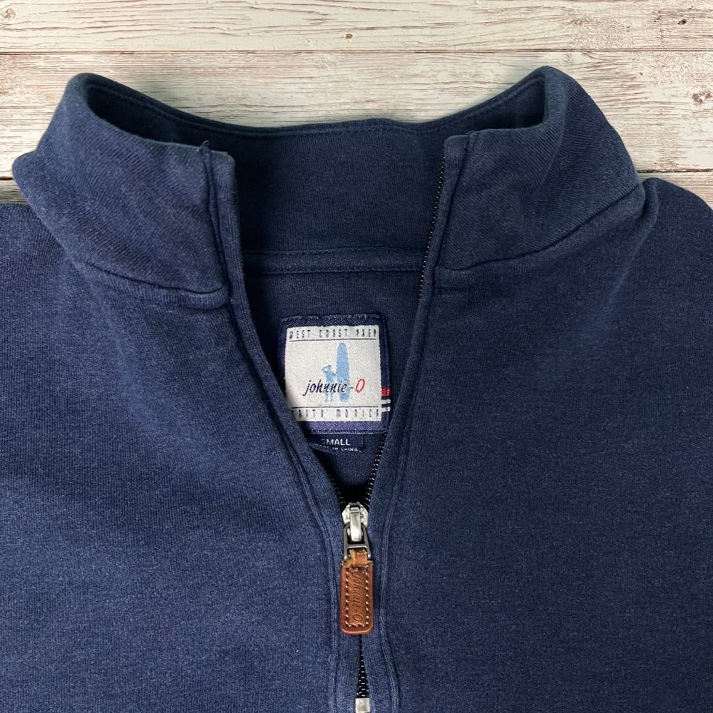 johnnie-O SMALL Mens 1/4 Zip Sully 100% Cotton Thompson Flanagan Sweatshirt - Picture 2 of 10